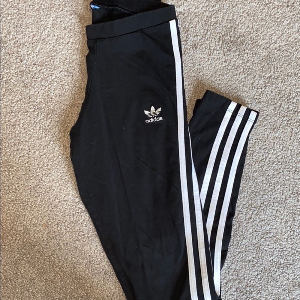 ADIDAS striped leggings black
